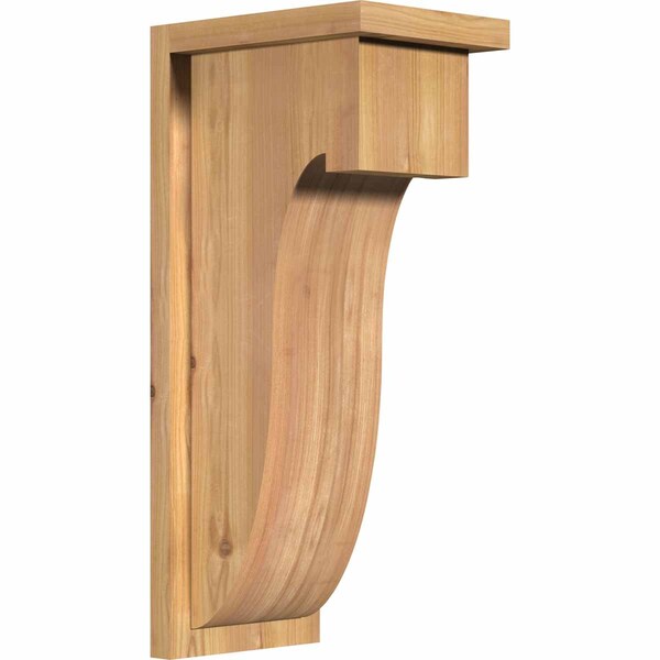 Ekena Millwork Del Monte Smooth Corbel w/Backplate, Western Red Cedar, 7 1/2"W x 10"D x 22"H COR08X10X22DEL01SWR - main